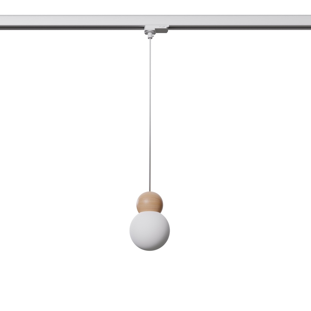 Lampada a sospensione PEKKA bianco/legno naturale G9 3000K 4,5W 450lm