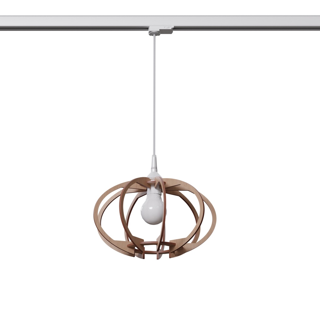 Lampada a sospensione MANDELINO in legno naturale E27 3000K 7,5W 620lm #W