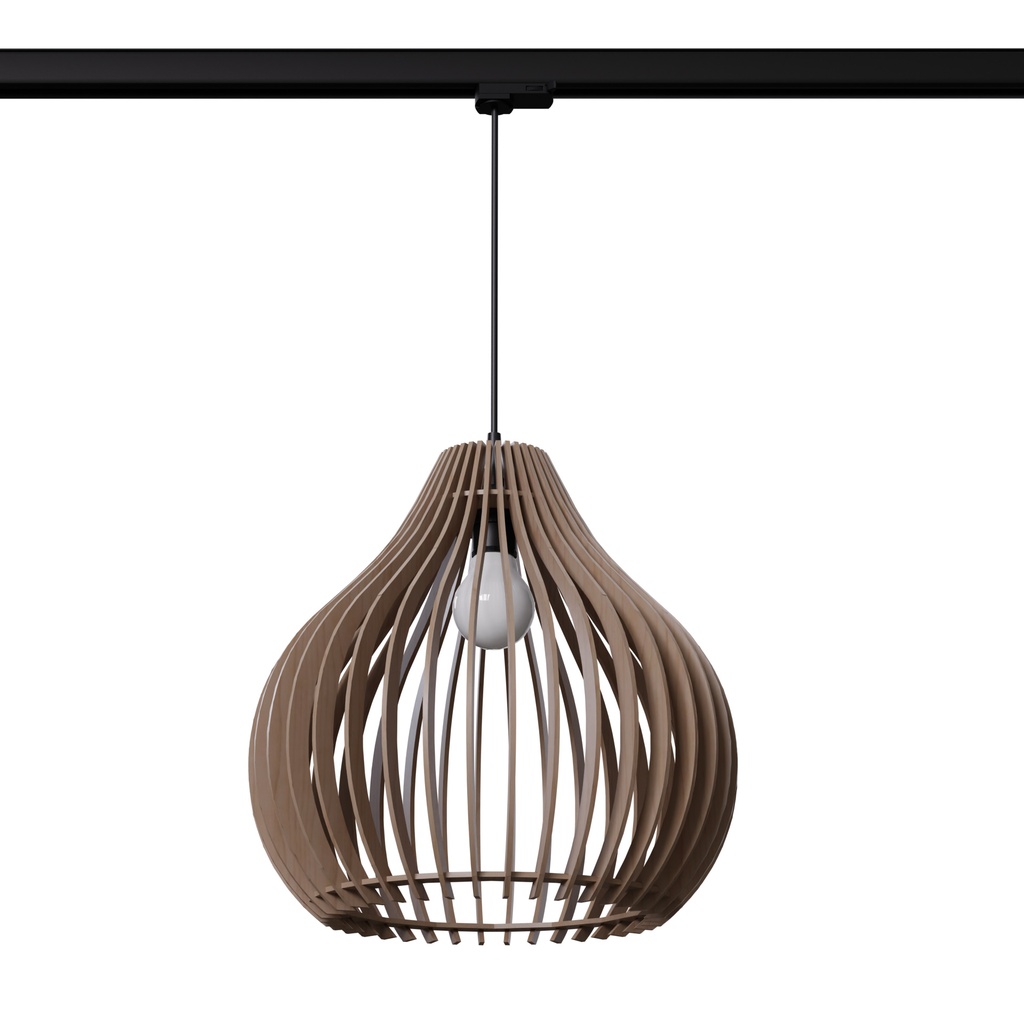 Lampada a sospensione APRILLA legno E27 #B