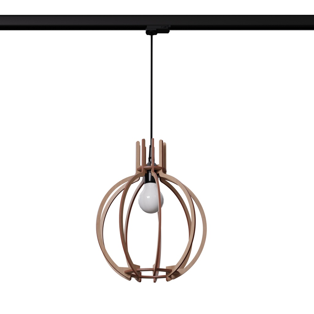 Lampada a sospensione ARANCIA in legno naturale E27 #B