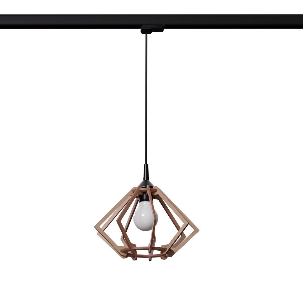 Lampada a sospensione POMPELMO in legno naturale E27 #B
