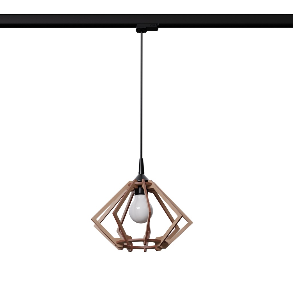 Lampada a sospensione POMPELMO in legno naturale E27 3000K 7,5W 620lm #B
