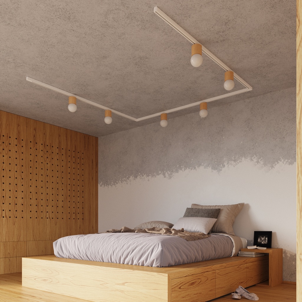 [KIT-MYL-BOOMO-6] Illuminazione a binario trifase a soffitto BOOMO — 6 punti luce