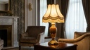 IMPERIALE 75 — table lamp in shaped wood with passementerie