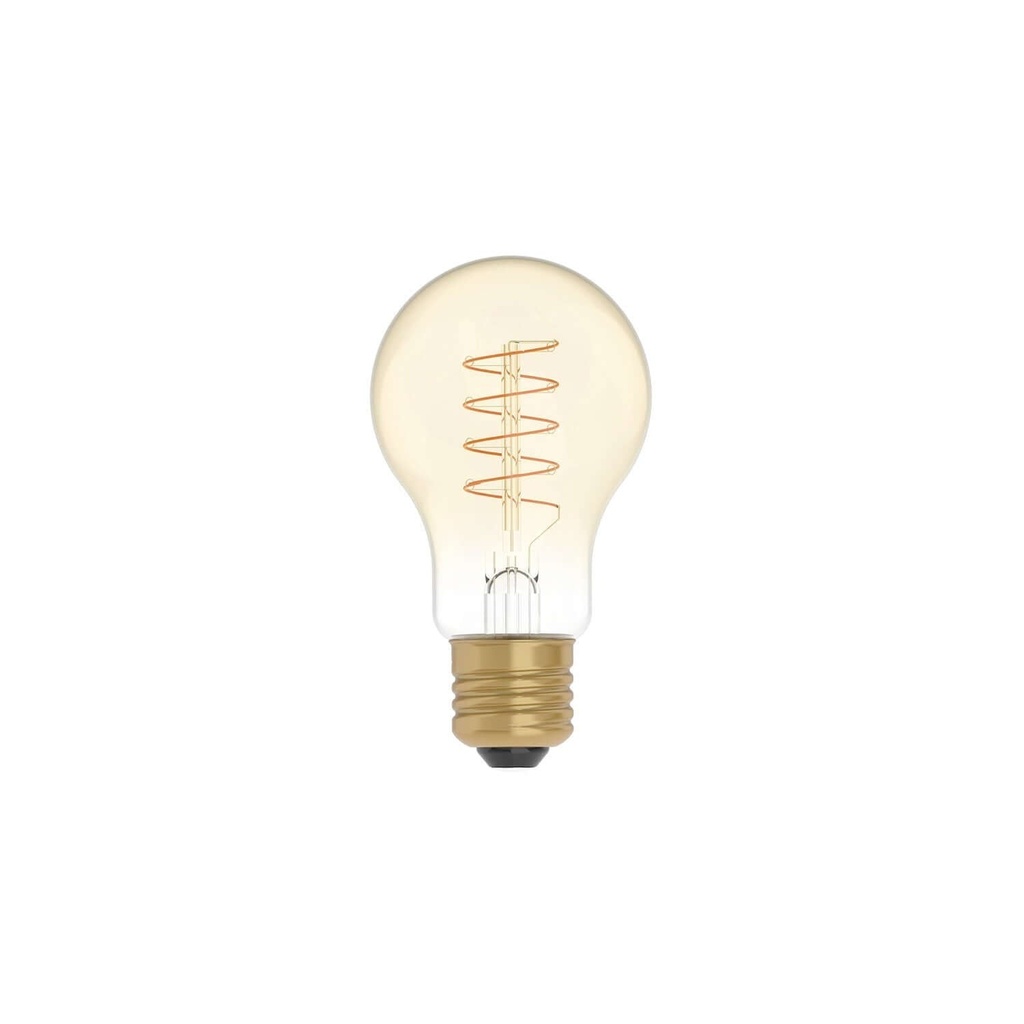 [BB-C03] Ampoule LED Dorée Carbon Line filament en spirale Goutte A60 4W 250Lm E27 1800K Dimmable - C03