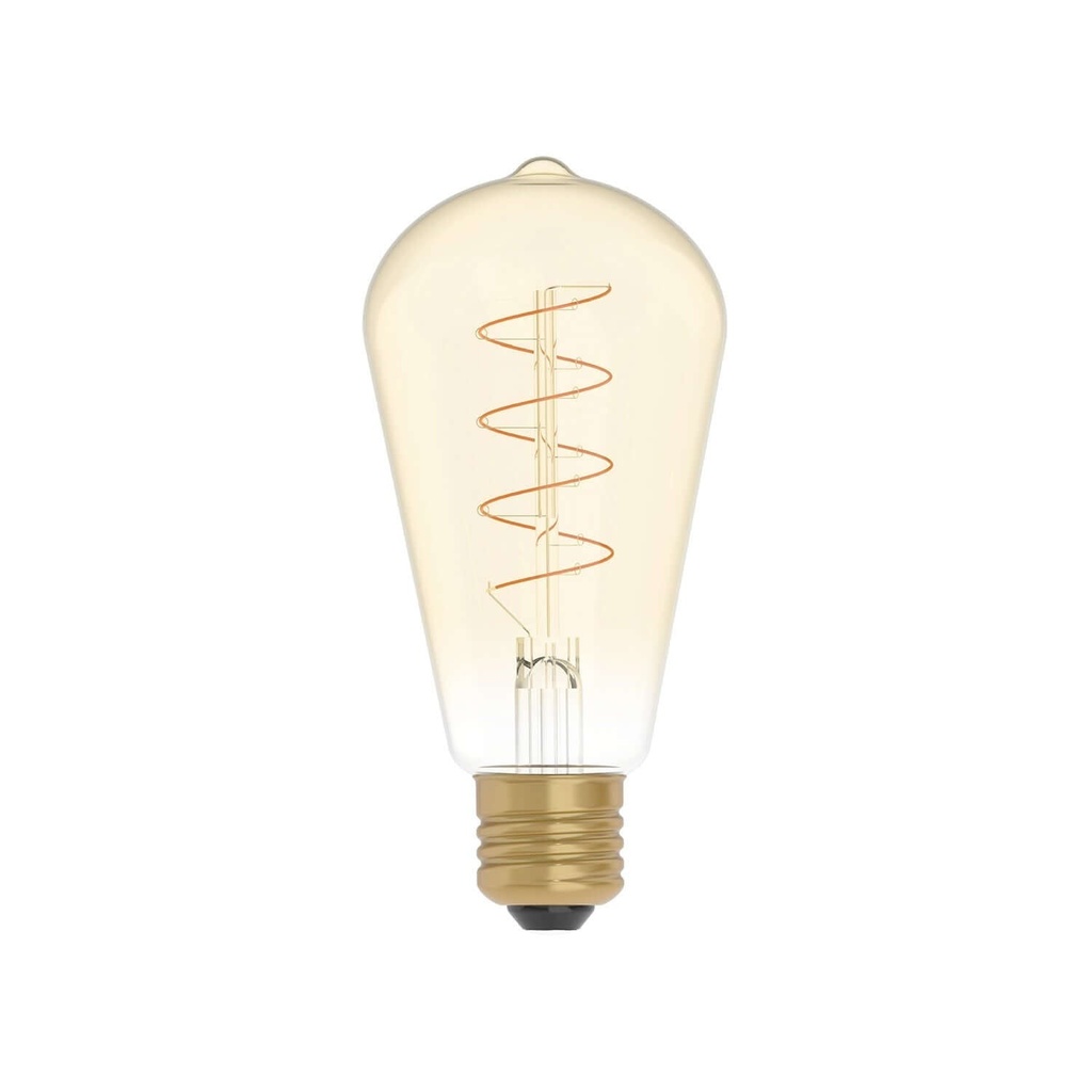 Golden LED Light bulb Carbon Line spiral filament Edison ST64 4W 250Lm E27 1800K Dimmable - C04