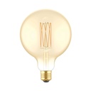 LED-Lampe Gold Carbon Line Vertikalfaden Globo G125 7W 640Lm E27 2700K Dimmbar – C56