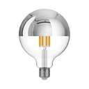 Light bulb LED Half Sphere Silver Globe G125 7W 650Lm E27 2700K Dimmable - A05