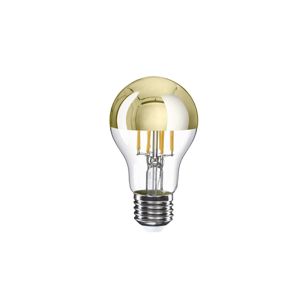 [BB-A12] Lampadina LED Mezza Sfera Oro Goccia A60 7W 650Lm E27 2700K Dimmerabile - A12