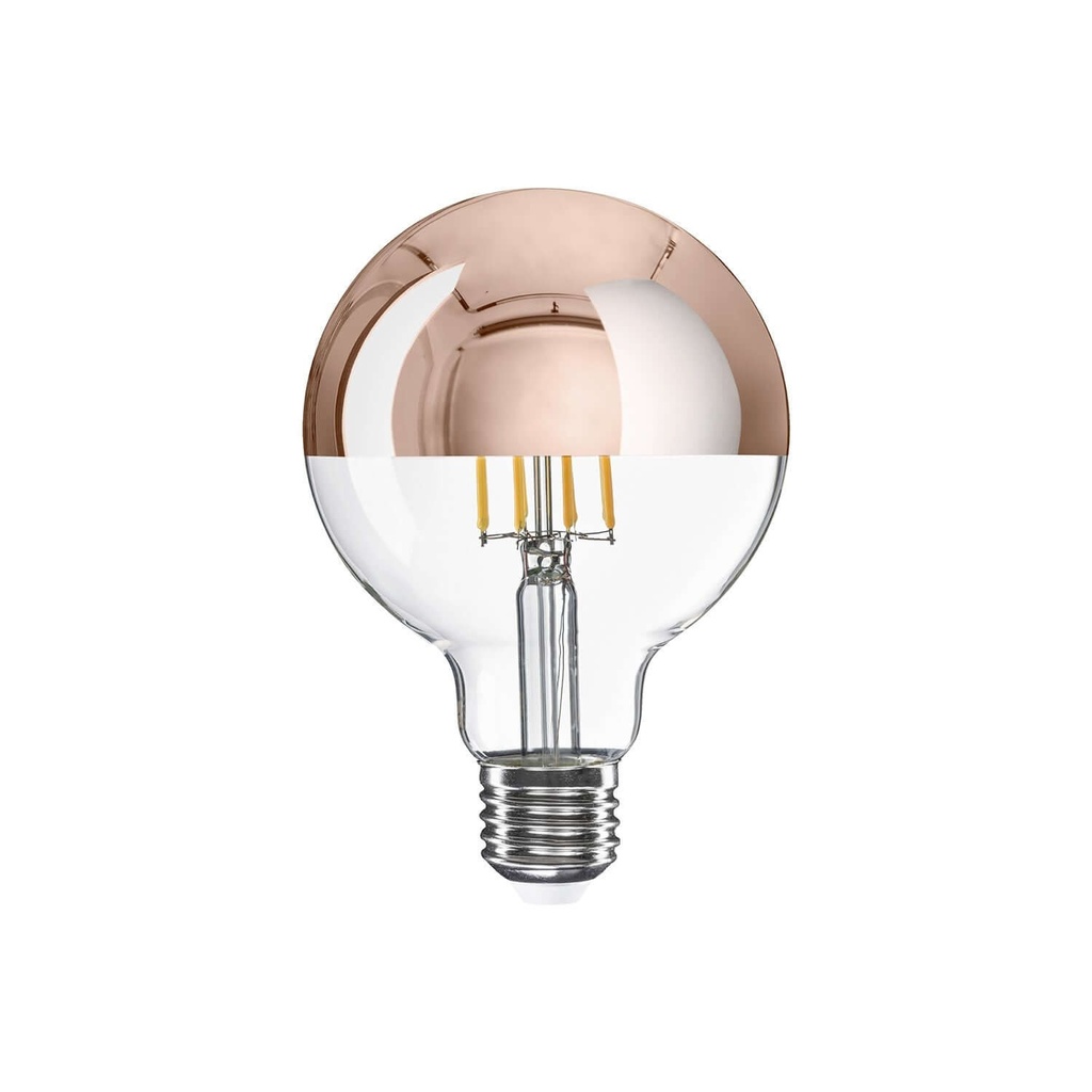 [BB-A24] Lampadina LED Mezza Sfera Rame Globo G95 7W 650Lm E27 2700K Dimmerabile - A24