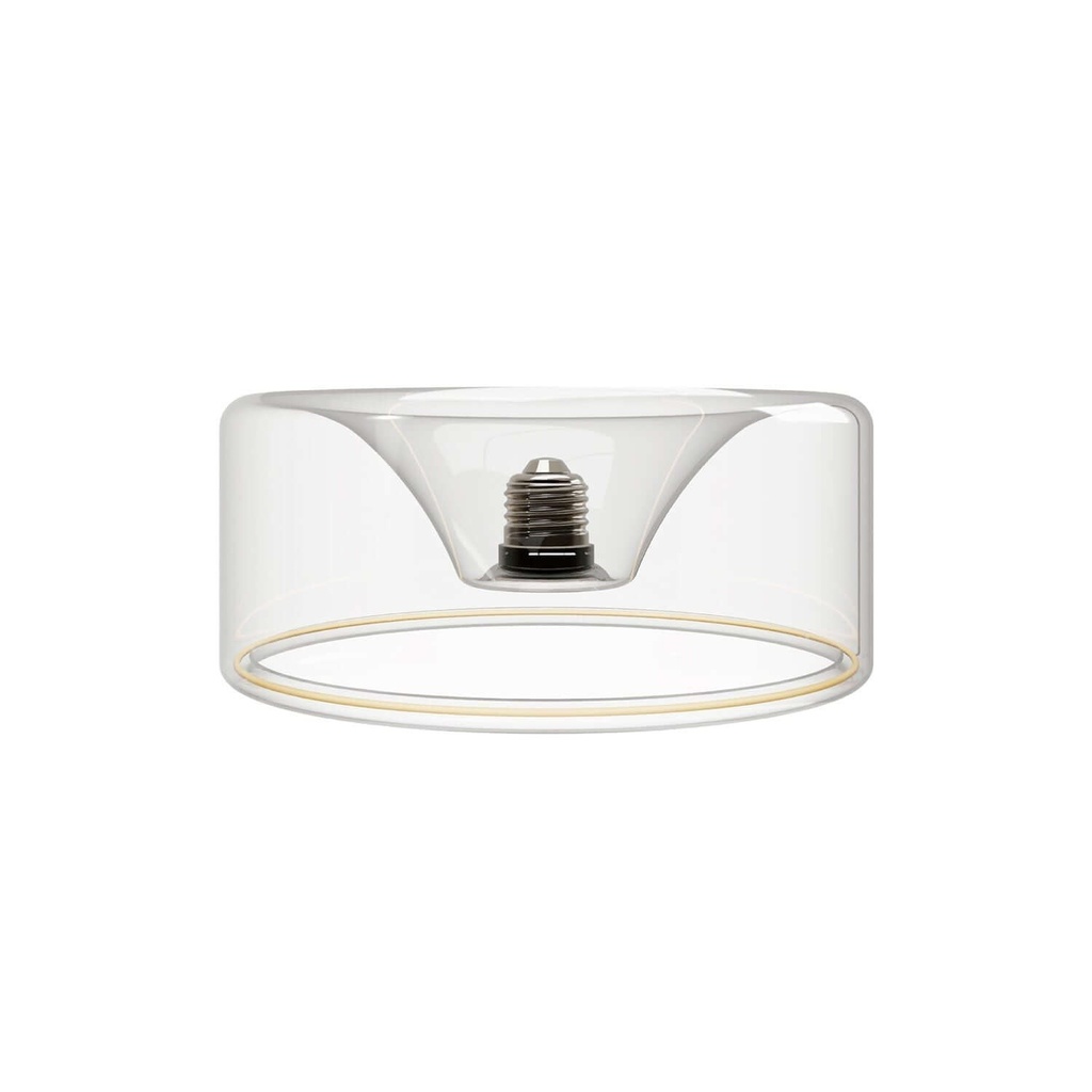 [BB-G02] Clear LED Bulb Ghost Line Recessed Donut 195x83 6W 500Lm E27 2200K Dimmable - G02