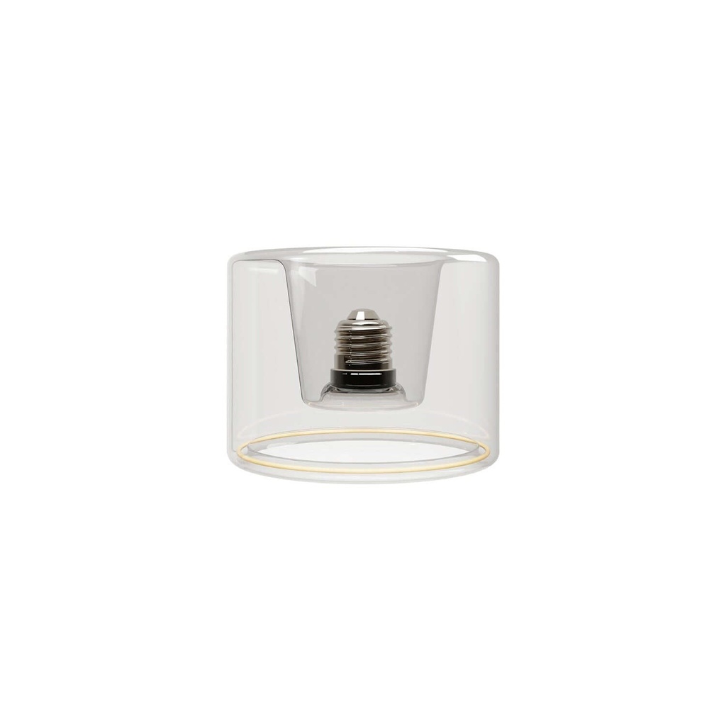 [BB-G03] LED-Lampe Transparent Ghost Line Recessed Donut 120×90 6W 500Lm E27 2200K dimmbar – G03