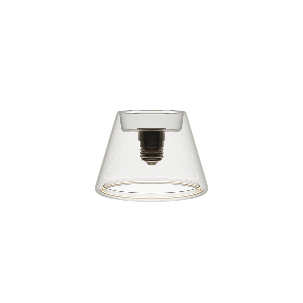 Lampadina LED Trasparente Ghost Line CRI 90 Mini Cone 6W 500Lm E27 2200K Dimmerabile - G07