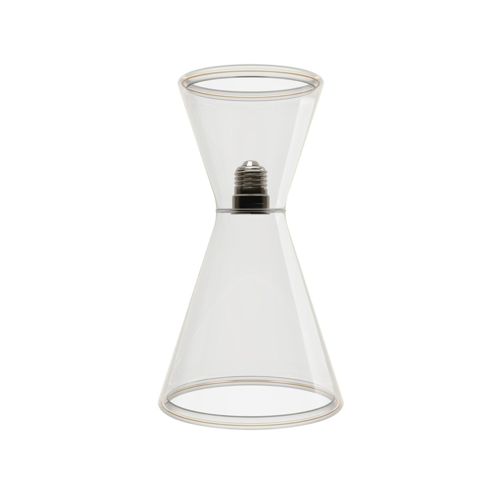[BB-G08] Clear Ghost Line Double Cone LED Light bulb 8W 780 Lm E27 2200K Dimmable - G08