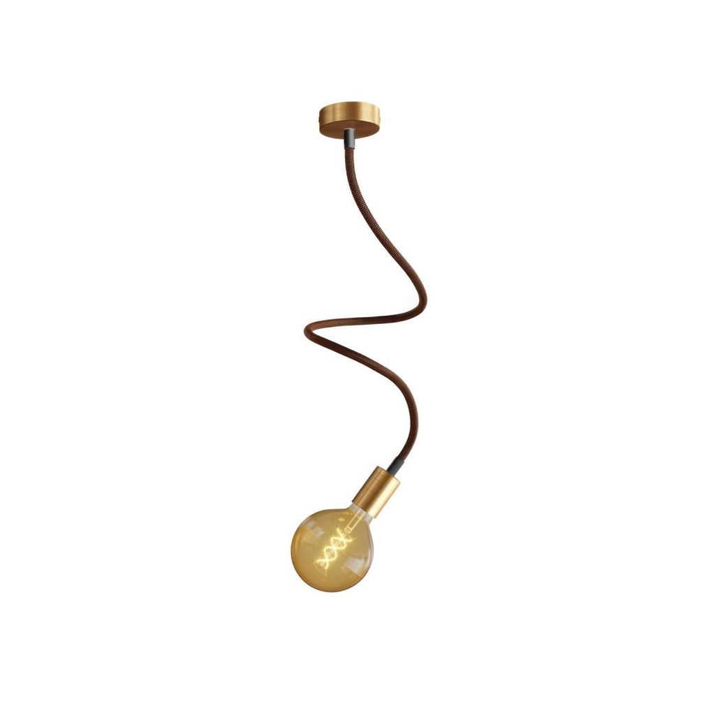 [APMFLOTS90VNRZ22] Lampada da soffitto Flex 90 cm (Senza lampadina, Bronzo satinato)