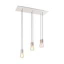 6-light pendant lamp with rectangular XXL Rose-One 675 mm – Without bulb, Matt white