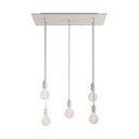 Pendelleuchte mit 5 Abhängungen und rechteckigem XXL Rose-One 675 mm – Ohne Leuchtmittel, Mattweiß
