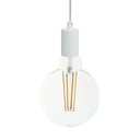 Suspension avec câble textile et détails en métal monochromes – Standard, Sans ampoule, Blanc