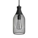 Pendant lamp with textile cable, Jéroboam lampshade and metal details – No, Without bulb