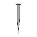 3-drop suspension with P-Light and Rose-One 200mm – Without bulb, Black