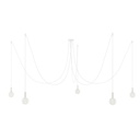 SPIDER - Multiple suspension lamp with 5 drops – Without bulb, White