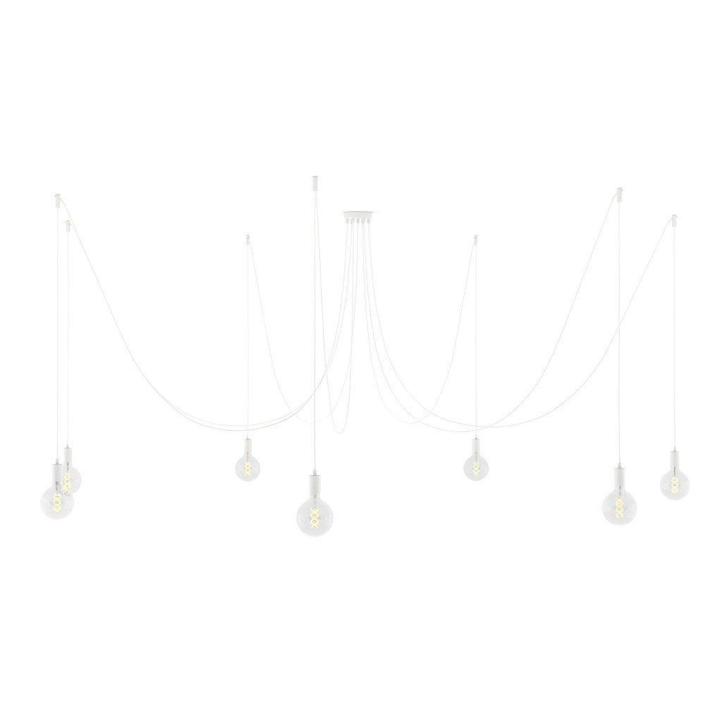 [SPMDCS01VB7RM01TERP] SPIDER Multi-pendant suspension lamp with 7 drops (Without bulb, White)