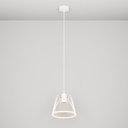 Pendant lamp with cone Ghost bulb – White