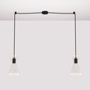 Double-Drop Pendant Lamp Ghost Doppio Cono – Black