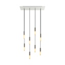 Lampada a sospensione a 8 cadute XXL Rose-One rettangolare 675 mm – Senza lampadina, Bianco opaco