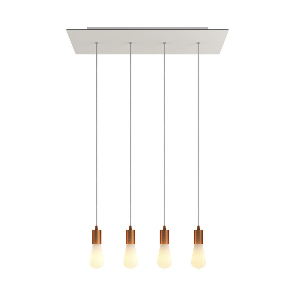 [SPM4REVBO102RASSERM1RM01] Suspension à 4 lumières avec XXL Rose-One 675 mm (Blanc mat)