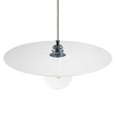 Pendant lamp with textile cable, Ellepi lampshade and metal details – Standard, Without bulb, White