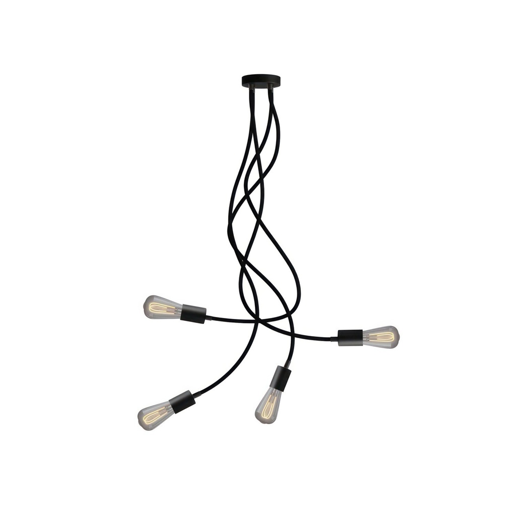 [SPM4FLVN90VNRM04] Plafonnier flexible Flex 90 pour ampoule ST64 (Sans ampoule, Noir)