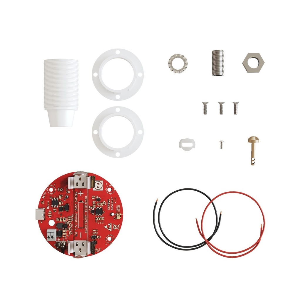 Kit électronique pour lampes à batterie 5V USB-C avec douille E14 filetée – Blanc