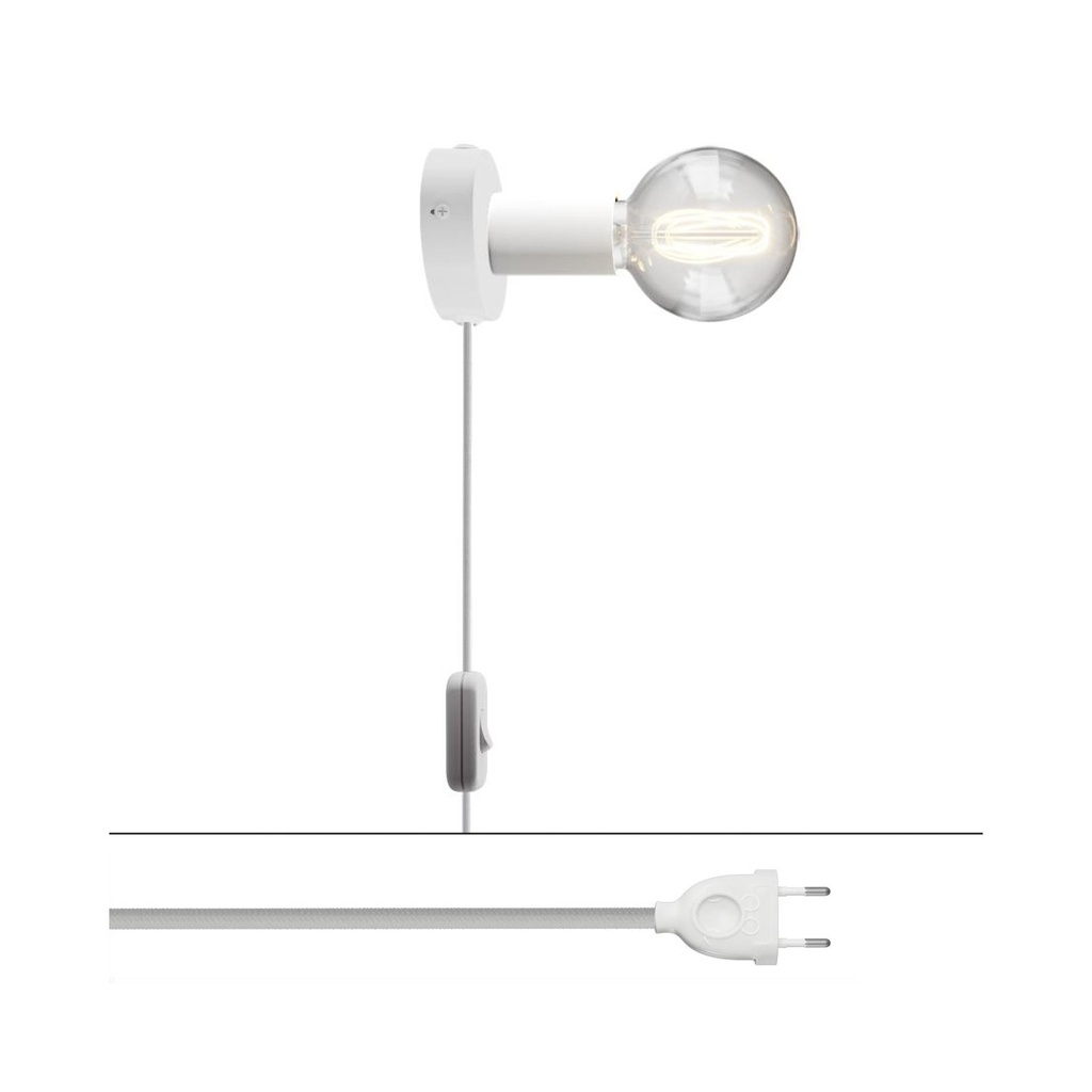 [APM1FC2LVBOEUBRM01] Lampada da parete e soffitto Spostaluce in metallo (Senza lampadina, Bianco, EU)