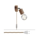 Spostaluce schwenkbare Gelenklampe aus Holz als Wand- und Deckenleuchte – Ohne Leuchtmittel, Neutral satiniertes Titan, EU