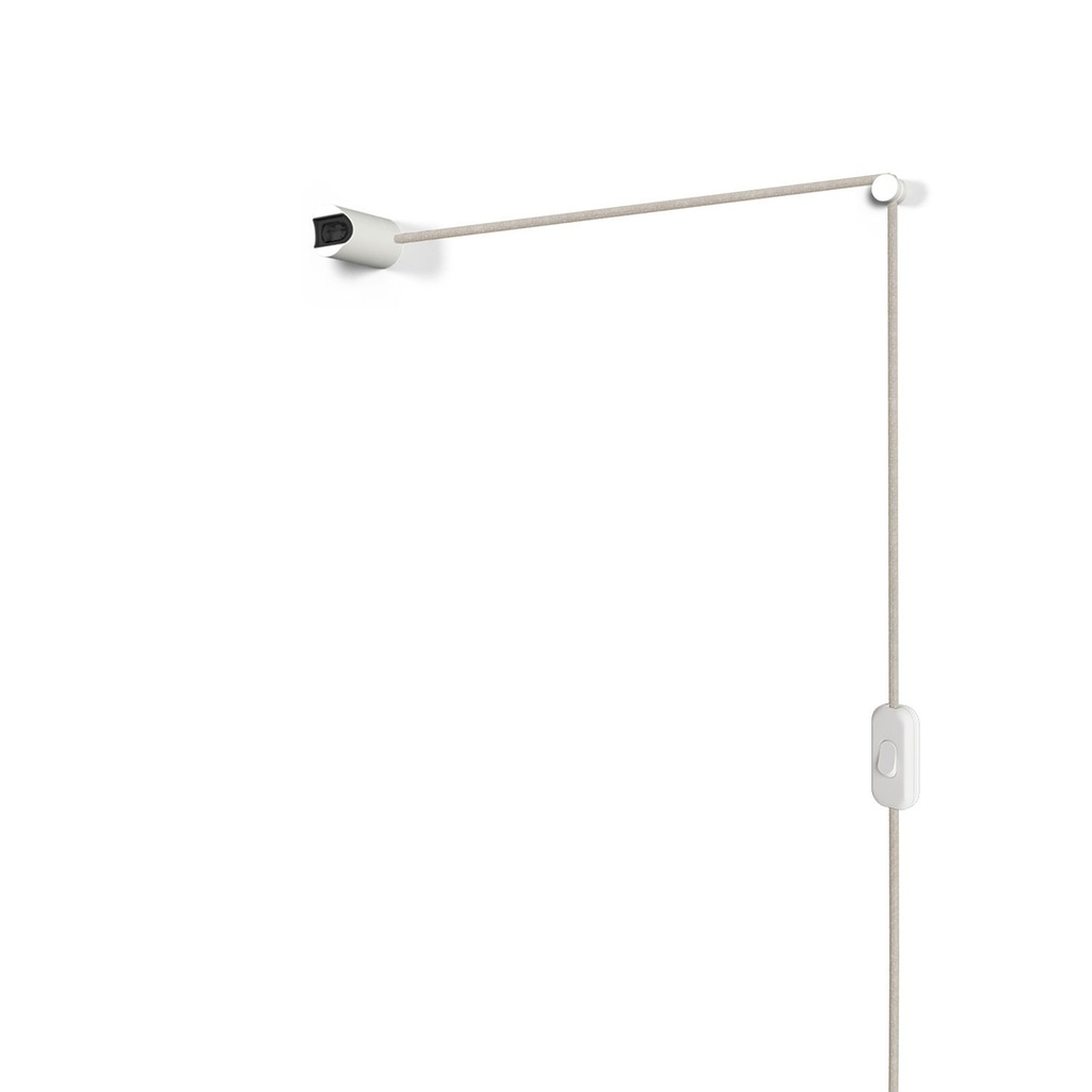 [KPLS14D2FLPBINBRN01] Lampe Spostaluce esse14 avec douille S14d (Sans ampoule, Blanc, UK)