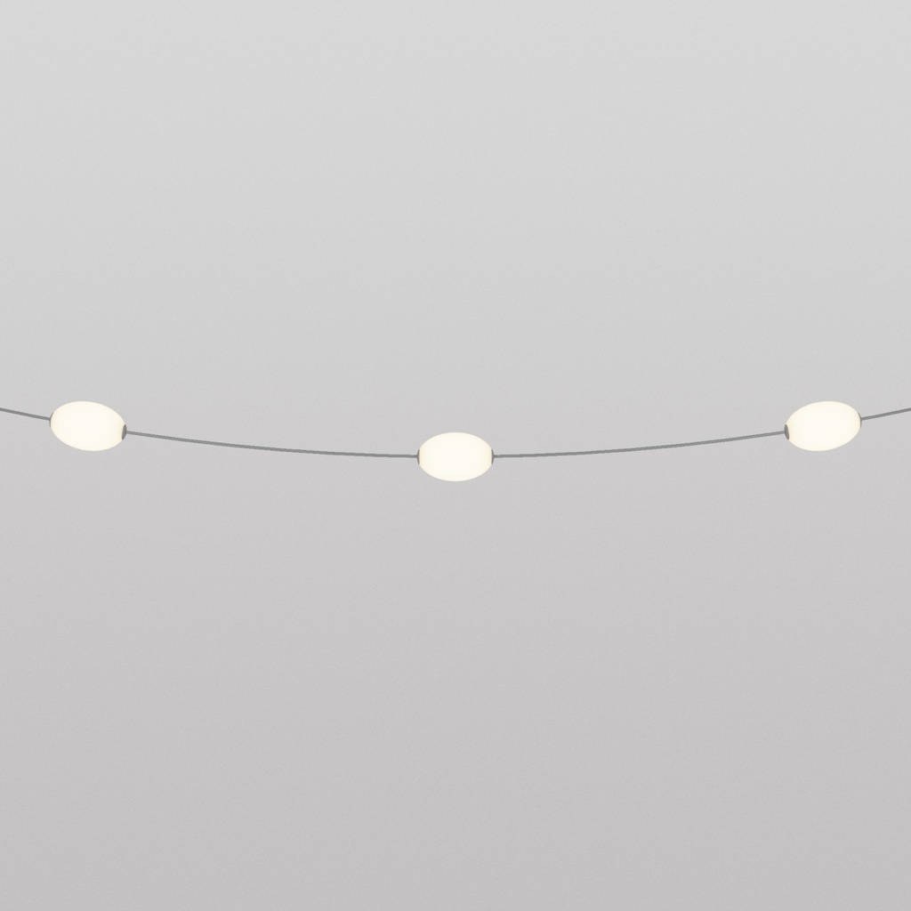 [MARINA03L-GRI] 3-light outdoor string light IP67 Marina3 (Grey, EU)
