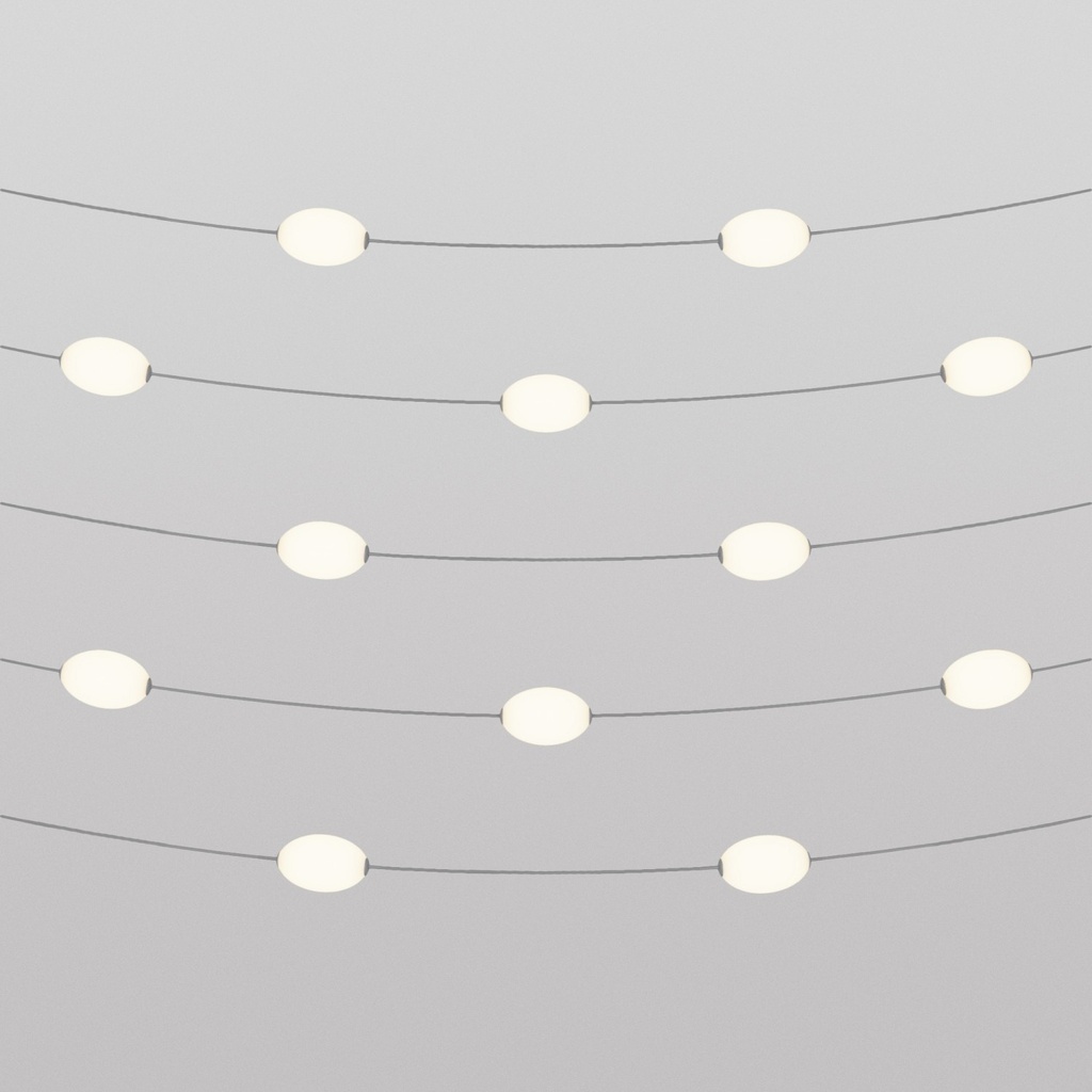 [MARINA12L-GRI] 12-light Outdoor String Light IP67 Marina12 (Grey, EU)