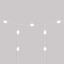 Guirlande lumineuse d'extérieur en grille à 7 lumières IP67 Marina GRID – Blanc sable, UE