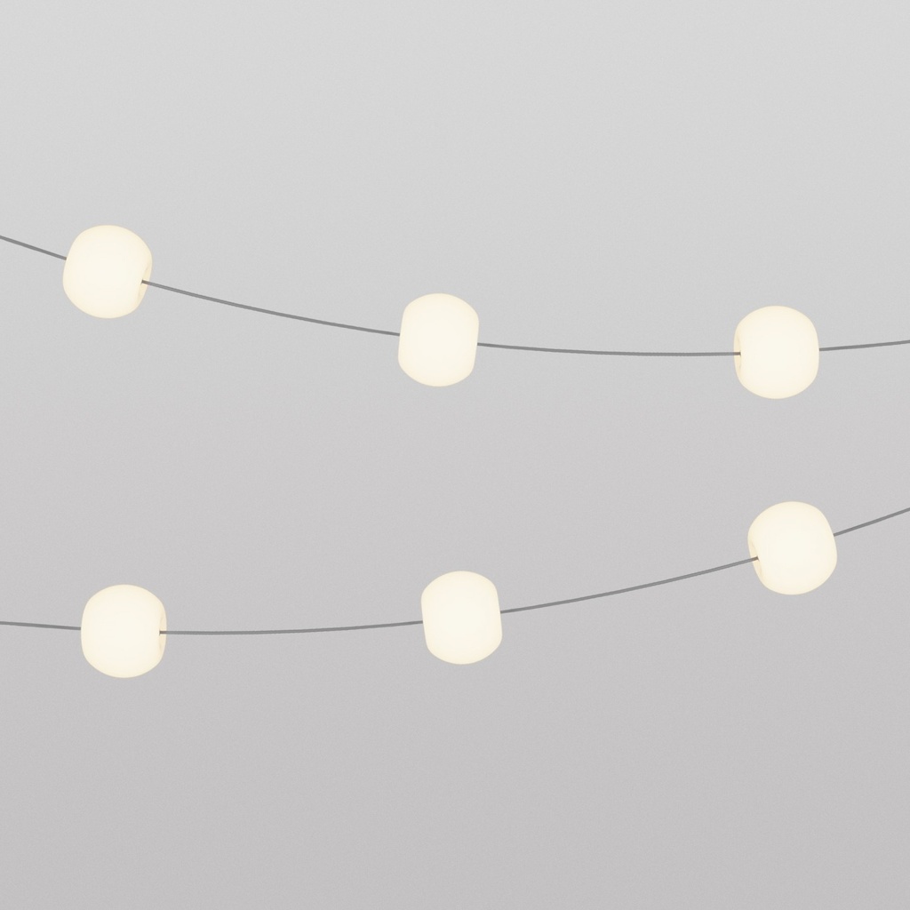 [MARINA06L-L070-GRI] Guirlande lumineuse 6 points lumineux extérieur IP67 Marina6 Cherry (Gris, UE, 70 cm)
