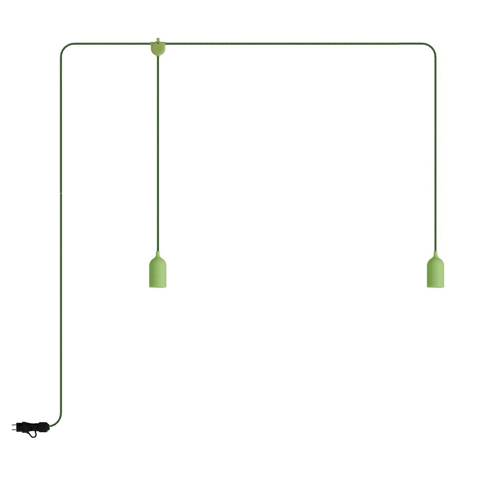 [PSE2PAVESX08] Lampe d'extérieur portable IP65 à 2 lumières F-Snake Modulair (Sans ampoule, Vert prairie)