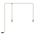Lampada da esterno portatile IP65 a 2 luci F-Snake Modulair – Senza lampadina, Verde prato