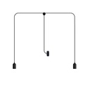 Suspension d'extérieur IP65 T-Snake Modulair à 2 lumières – Sans ampoule, Noir