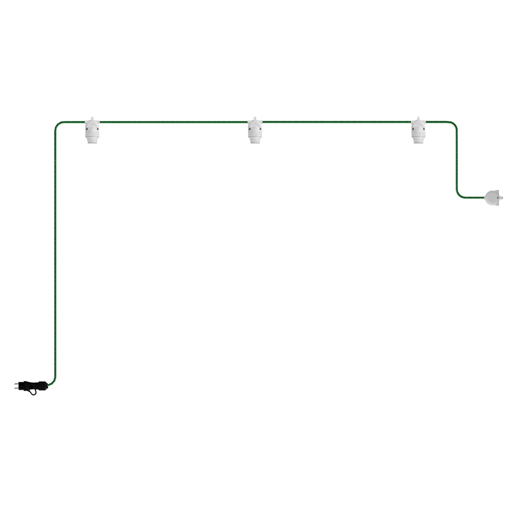[PSE3BIEIVA2BSX08] Portable outdoor 3-light IP65 string light Modulair (White)
