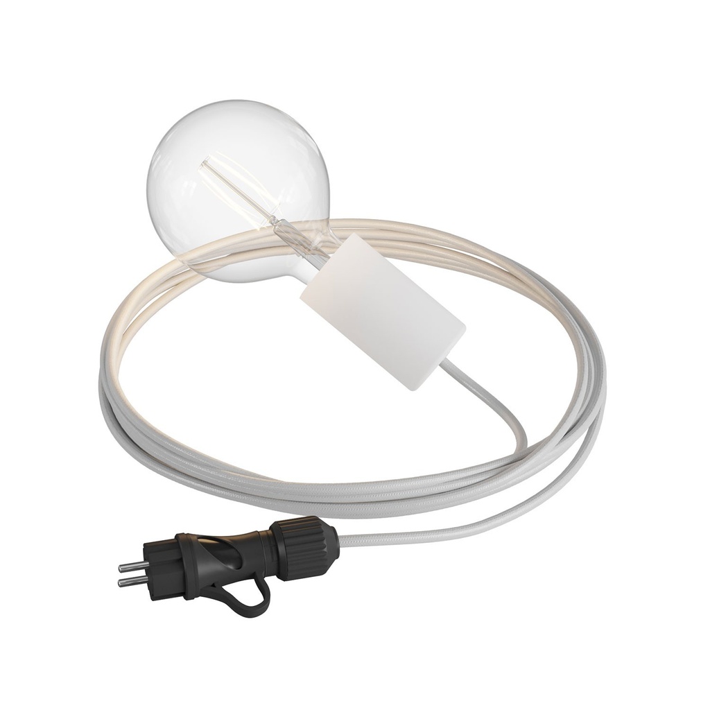 Lampe portable d'extérieur Snake Modulair Elegant 5 m – Sans ampoule, Blanc