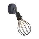Wandleuchte Fermaluce Modulair mit Drop-Lampenschirm Gelenk und IP65-Fassung – Ohne Leuchtmittel, Schwarz