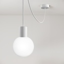 Lampada a sospensione da esterno Modulair IP65 con paralume infrangibile Unbreak-a-Ball – Senza lampadina, Bianco
