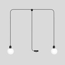Lampe d'extérieur plug-in MODULAIR IP65 à 2 descentes avec abat-jour Unbreak-a-Ball – Sans ampoule, SM04