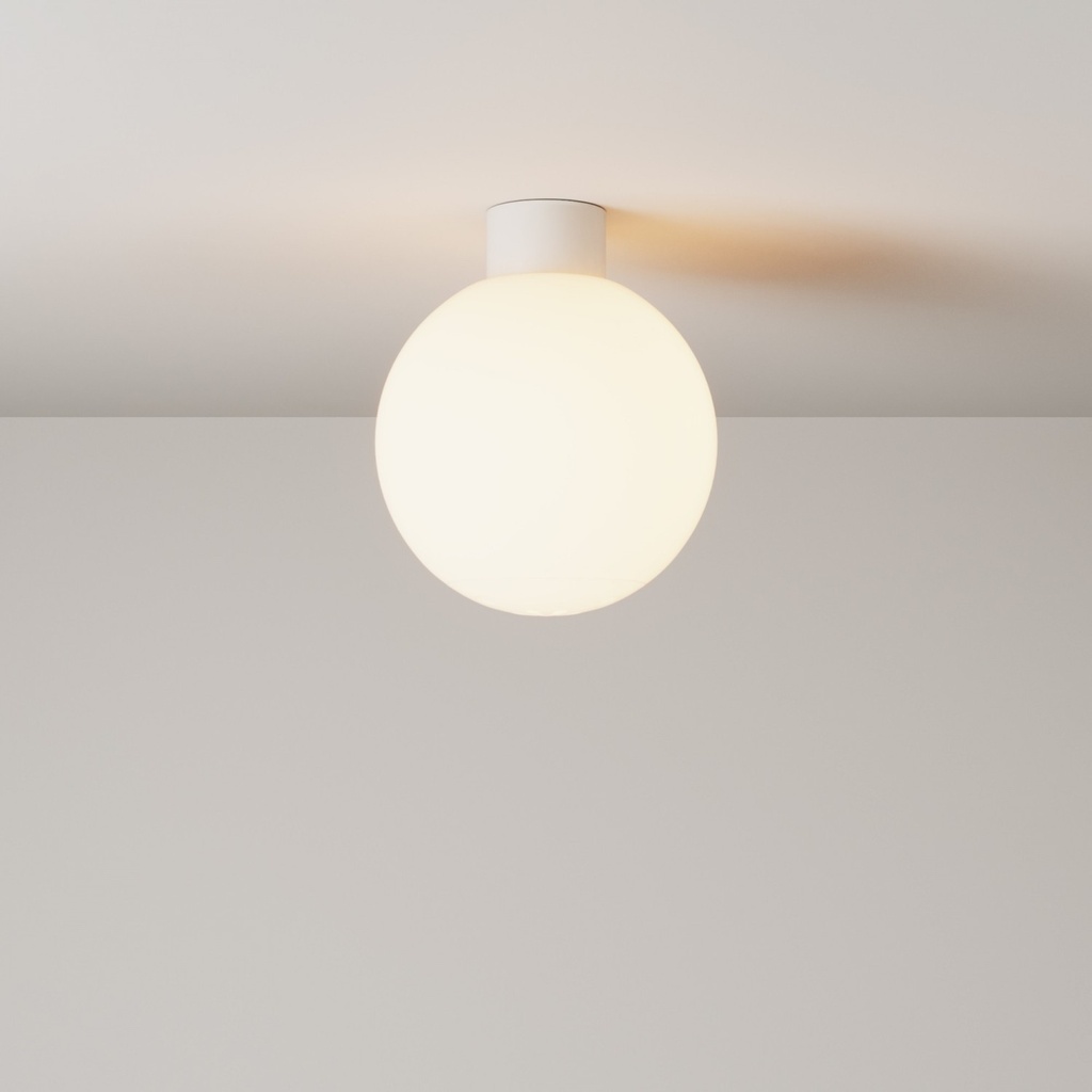 [IP44-E27-2-B-SPHEREBIA] Applique murale extérieure IP44 et abat-jour sphérique Unbreak-a-Ball - IO (Sans ampoule, Blanc)