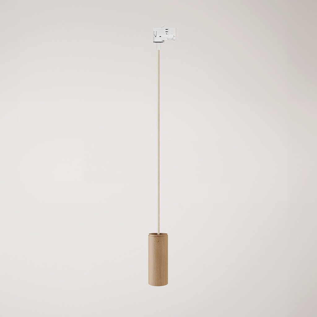 [PDL01SPOTRN06-AD01] Lampada a sospensione per binari con cavo tessile e Tub-E14 (Senza lampadina, Powergear)